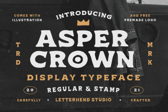 Asper Crown Font: Bold, Textured Typography for Creative Makers