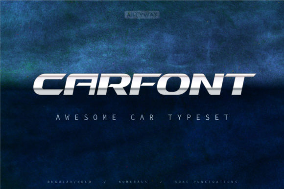 Car Font: Bold, Sporty, and Perfect for Display Projects