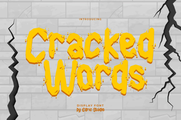 Cracked Words Font for Strong Brand Identity