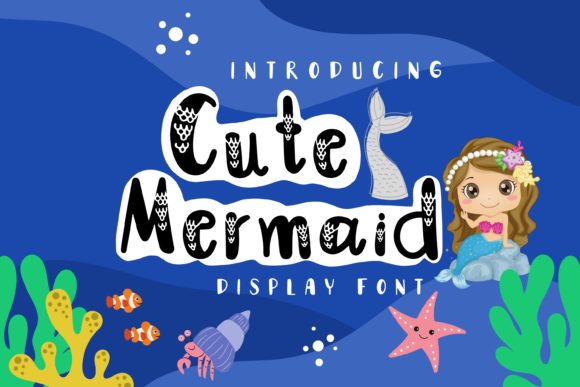 Cute Mermaid Font for Playful and Authentic Craft Designs