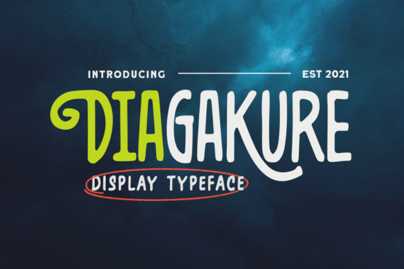 Diagakure Font: A Vintage-Style Display Typeface for Creative Projects