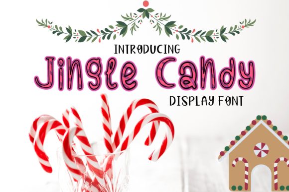 Jingle Candy Font: A Whimsical Display Typeface for Holiday Designs