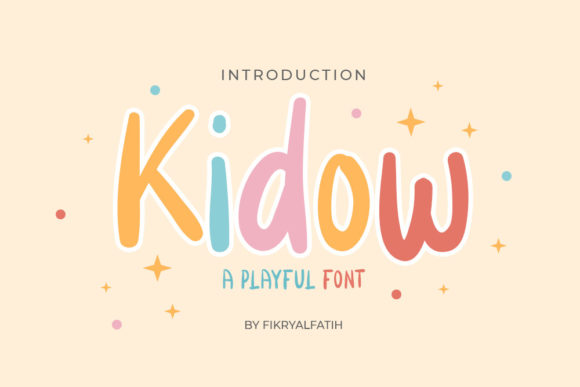 Kidow Typeface: A Friendly Display Font for Editorial Design