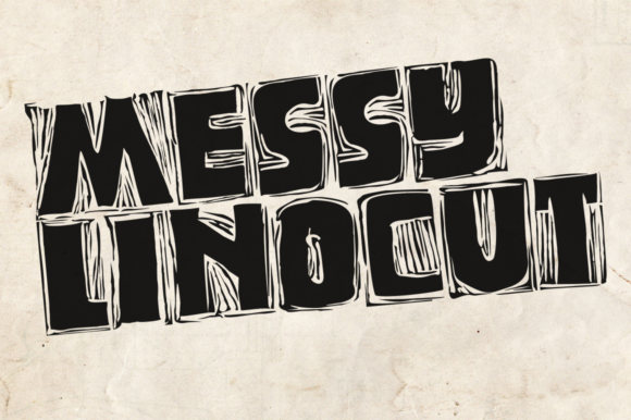 Messy Linocut Font for Bold Web Design and Branding