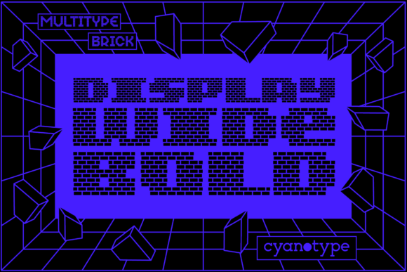 MultiType Brick Display Wide Bold Font for Creative Designers