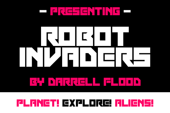 Robot Invaders Font for Modern Editorial Design